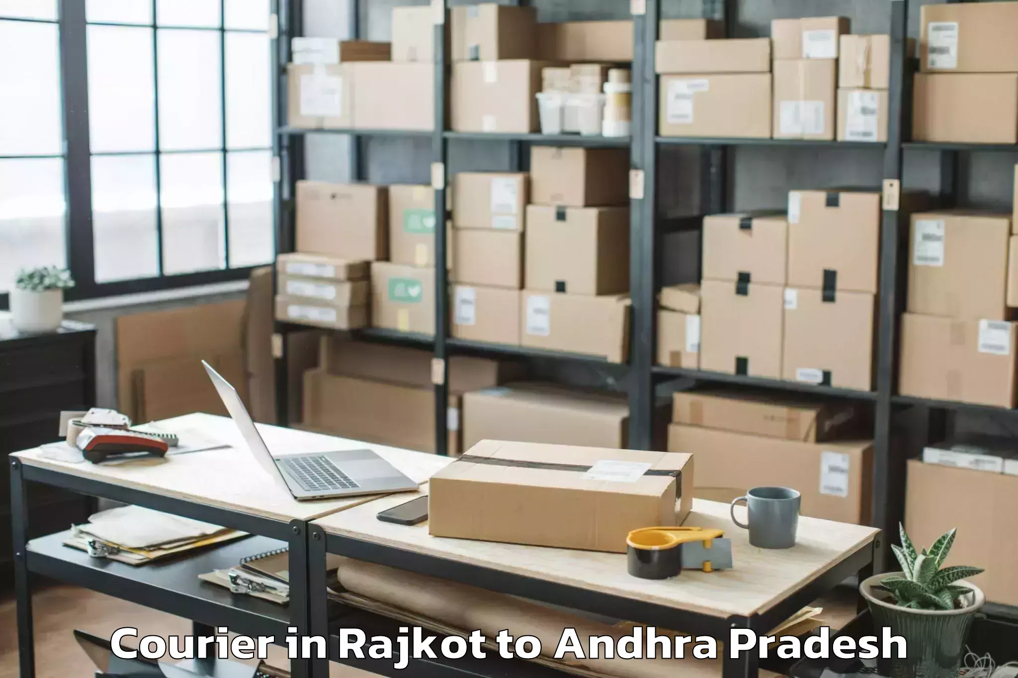 Book Rajkot to Lakkavarapu Kota Courier Online